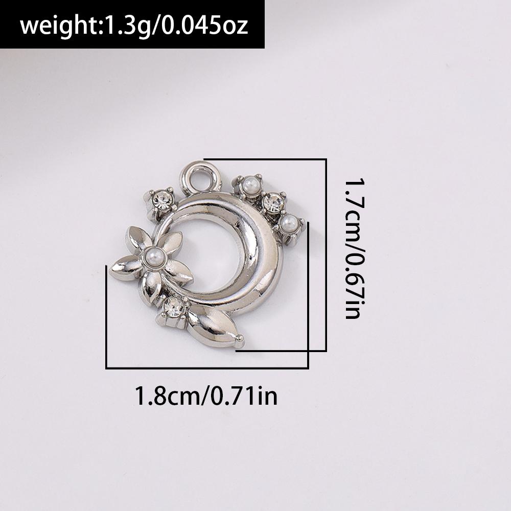 5pcs Alloy Flower Wreath Charms Pendants for Necklace Earrings Bracelet DIY Handmade Jewelry Making Accessories