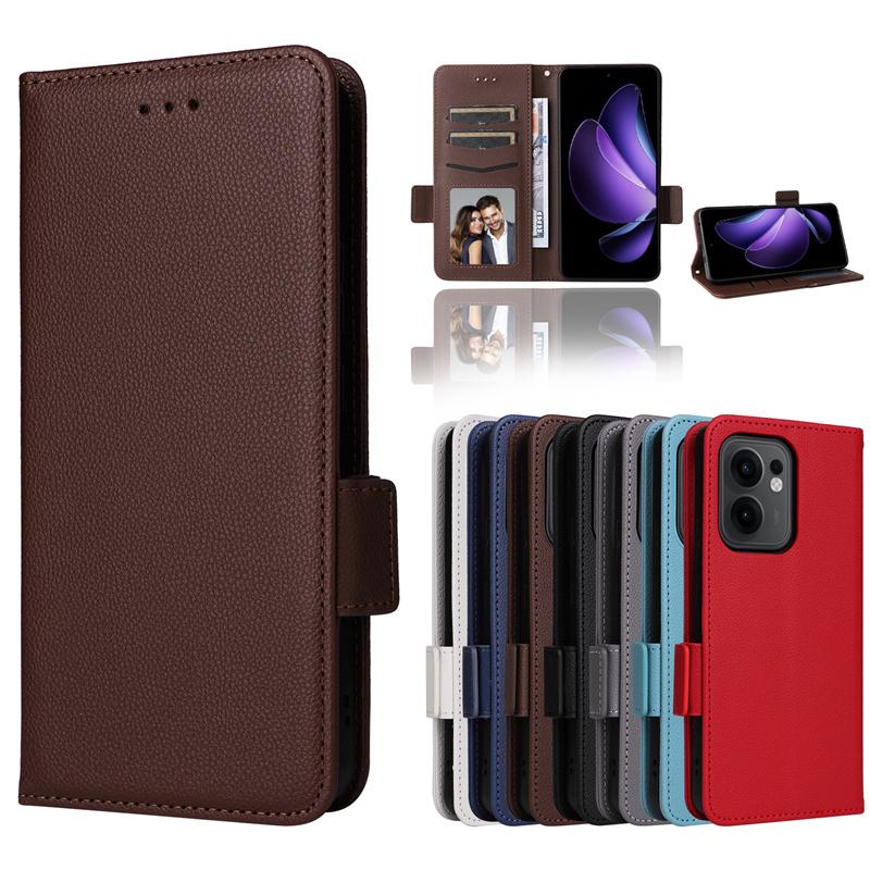 For OPPO Reno 13A 5G Side Buckle Lychee Pattern Wallet Leather Cover for OPPO Reno 13A 5G Purse Magnetic Phone Bags