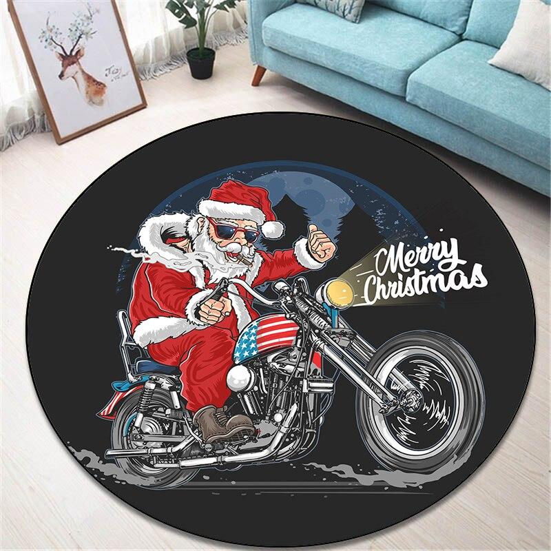2022 neue Weihnachten Runde Bereich Teppich Boden Matte Wohnzimmer Teppich Polyester Teppich E-sport Stuhl Rund Matte Dropship kind Geschenk