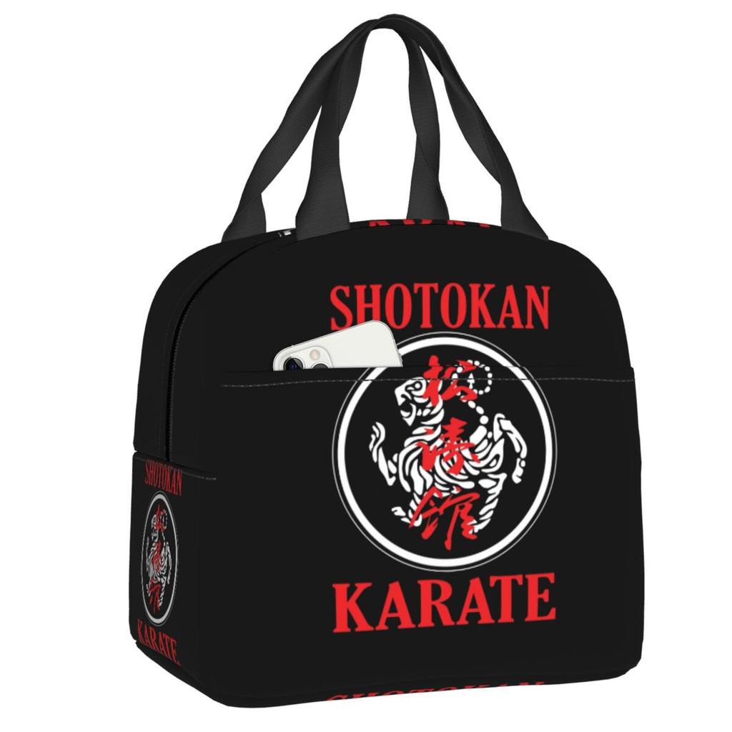 Custom Shotokan Karate Insulated Lunch Bags for School Office Portable Cooler Thermal Lunch Box Women Children