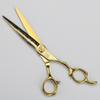 XUANFENG 7-inch Golden Hair Scissors Barber 440C Cutting and Thinning Scissors