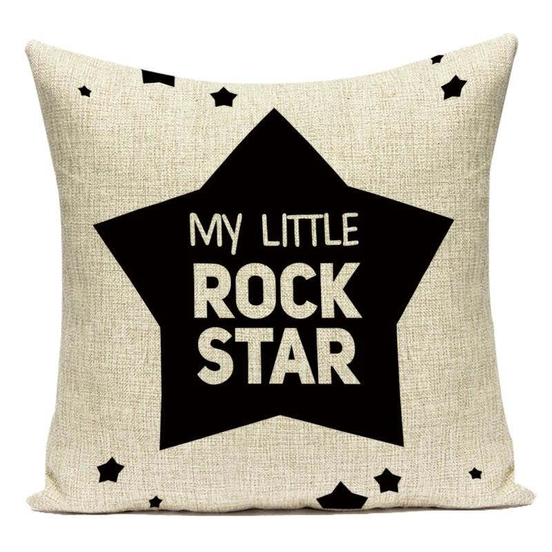 Polyester Black White Animals Horse Deer Bear Geometric Pillow Cover Decorative Sofa Home Cushion Cover For Living Room