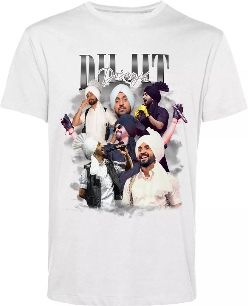 Sommer Neue Schönheit Trendiges Diljit Dosanjh T-Shirt Punjabi Sänger T-Shirt Männer und Frauen Reine Baumwolle Retro Mode Kurzarm Top