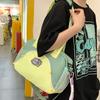 School bag summer new school bag nylon popular contrasting colors junior high school college students women's fashion portable shoulder bag