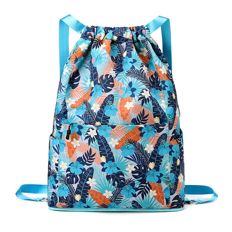 Lightweight Waterproof Women's Drawstring Backpack: Foldable Storage & Sports Travel Bag