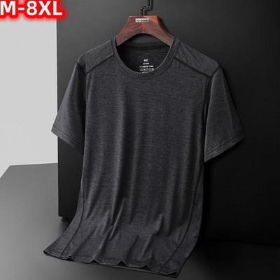 Heren M-8XL IJszijde Sneldrogend T-shirt met Korte Mouwen voor de Zomer - Middelbare Leeftijd & Ouderen, Ruimvallend, Nieuwe Stijl