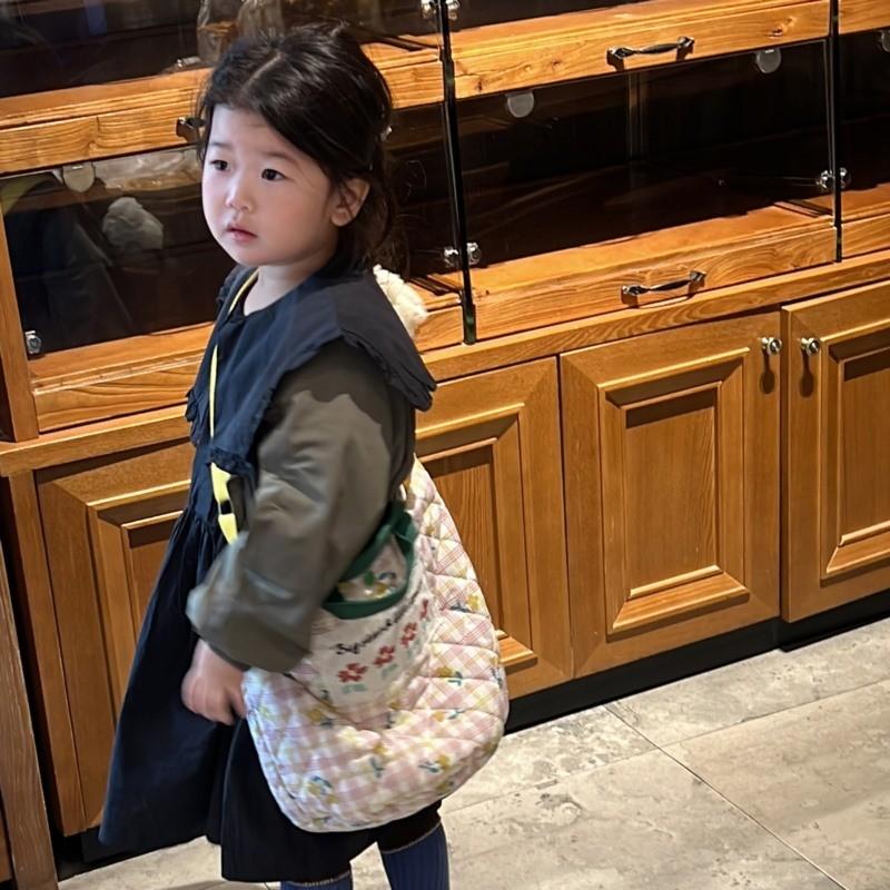 Trendy Korean Style Large Capacity Children's Bag With Floral Print For Boys And Girls