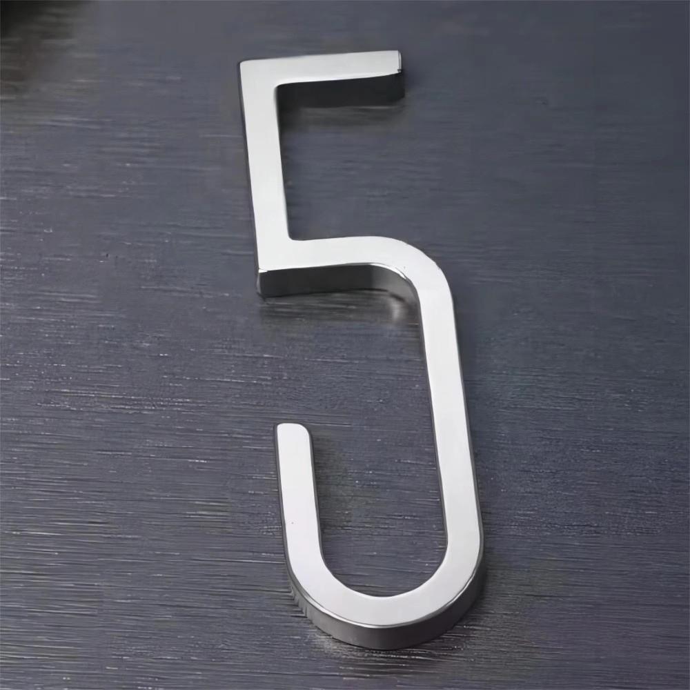 Stainless Steel Door Number Plates Number 0-9 Number Signage  For Hotels Apartments Offices