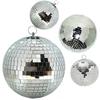 Thrisdar Dia25CM 30CM Sliver Rotating Glass Disco Mirror Ball With Remote RGB Beam Pinspot Spotlight Party Wedding Stage Light
