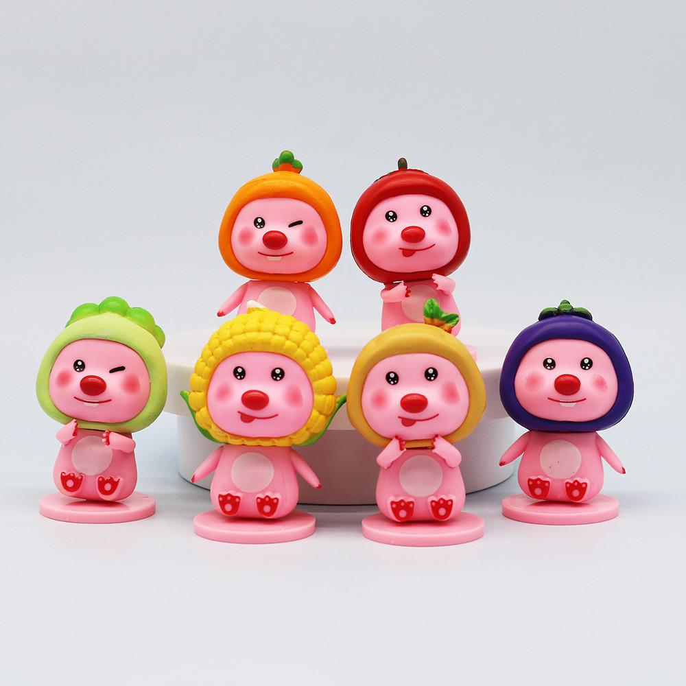 Adorable Foodie Beaver Miniature Figurine Decorative Statue Gift For Her Vegetable