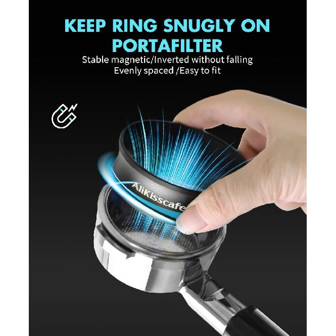 AliKisscafe Coffee Dosing Ring Funnel Magnetic 51MM 54MM 58MM For Delonghi Breville Portafilter Espresso Accessory Barista Tools