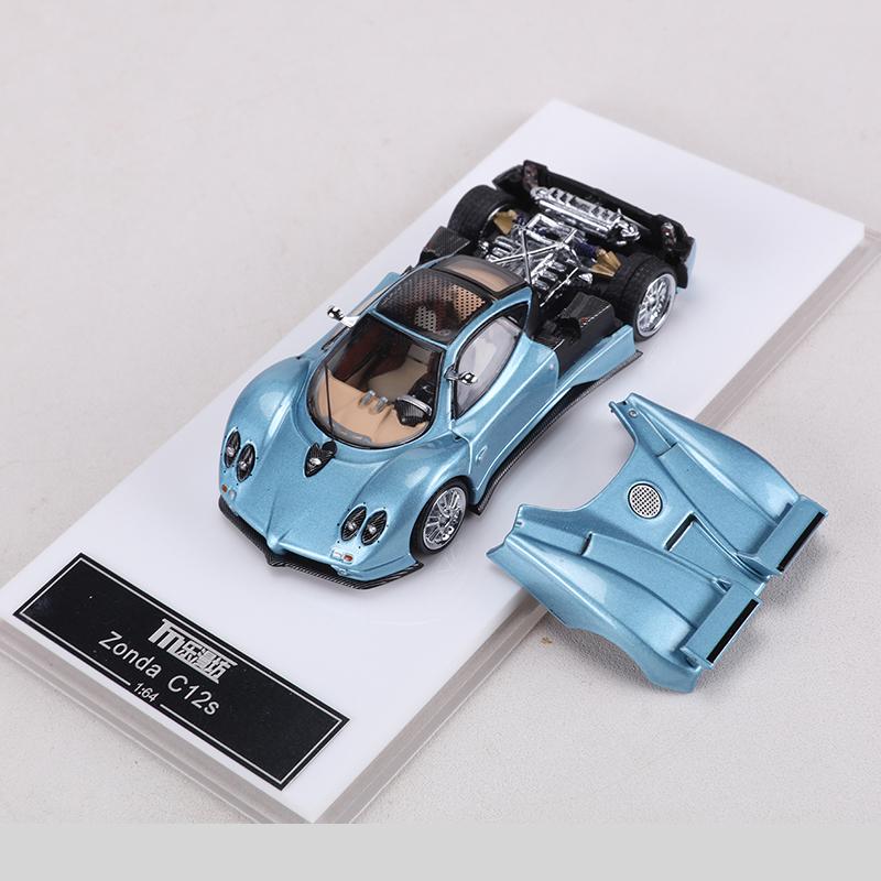 

LMF 1:64 Zonda C12s Alloy Model Car Magnetically Attracted Engine Cover Can Be Removed синий