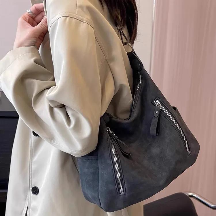 WTEMPO Faux Leather Women’s Top-Handle Bags Large Capacity Travel Handbags Crossbody Bags Brand Design Shopping Totes Single Shoulder Bags