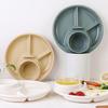 4 Grid Dinner Plate Food Contact Grade Compartment Design Plastic Portable Breakfast Tray Lunch Eating Dish Daily Use