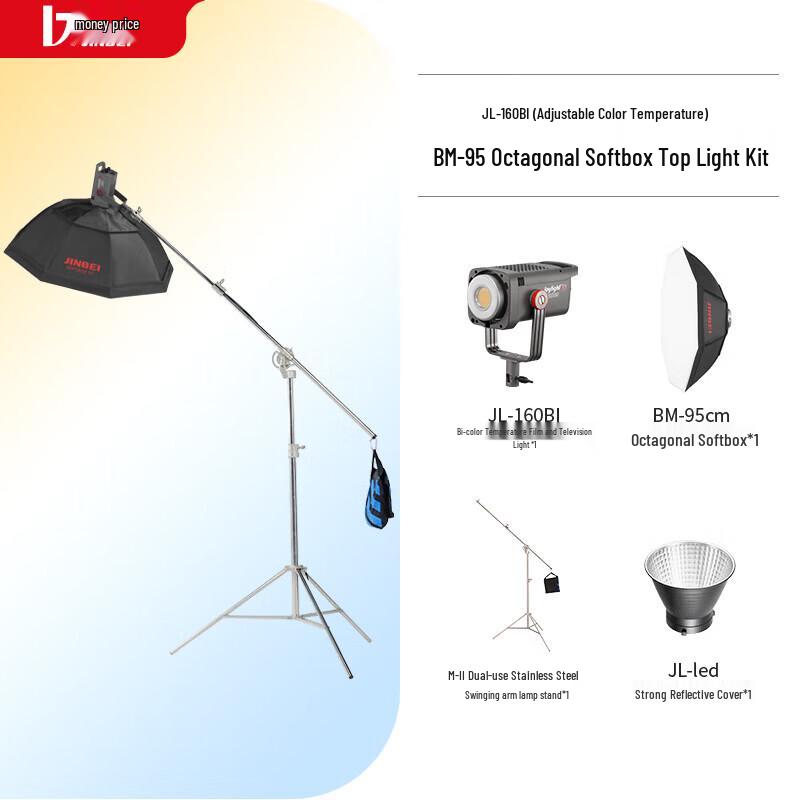JINBEI 160W Bi-Color LED Video Light Kit JL-160BI