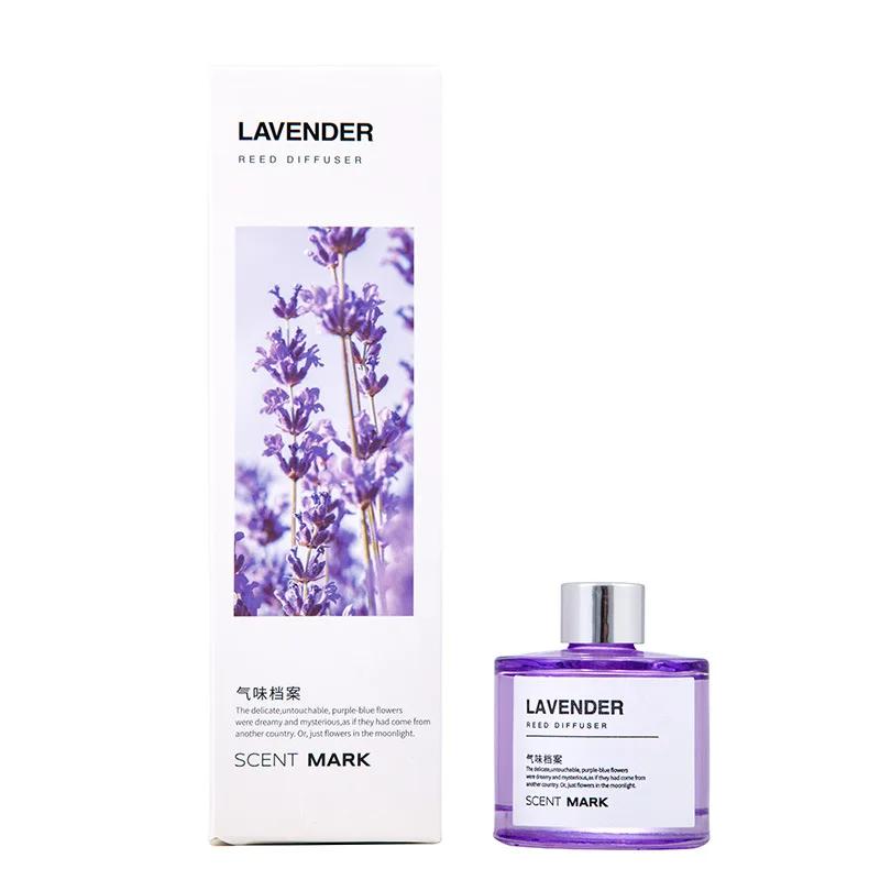 50ml Reed Diffuser Set Lavender Jasmine Bottle with Fragrance Expanding Stick Hotel Home Aromatherapy Air Fresh Fragranc Scents