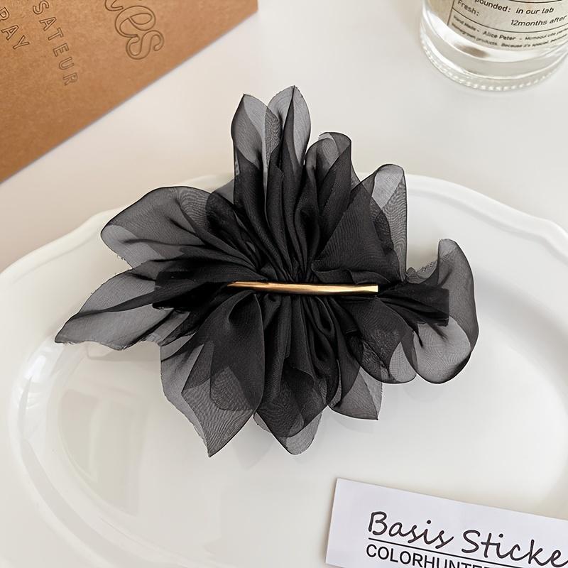 1PC Elegant Flower Shaped Hair Clip Back Head Ponytail Clip Women Daily Outfit Hair Accessories