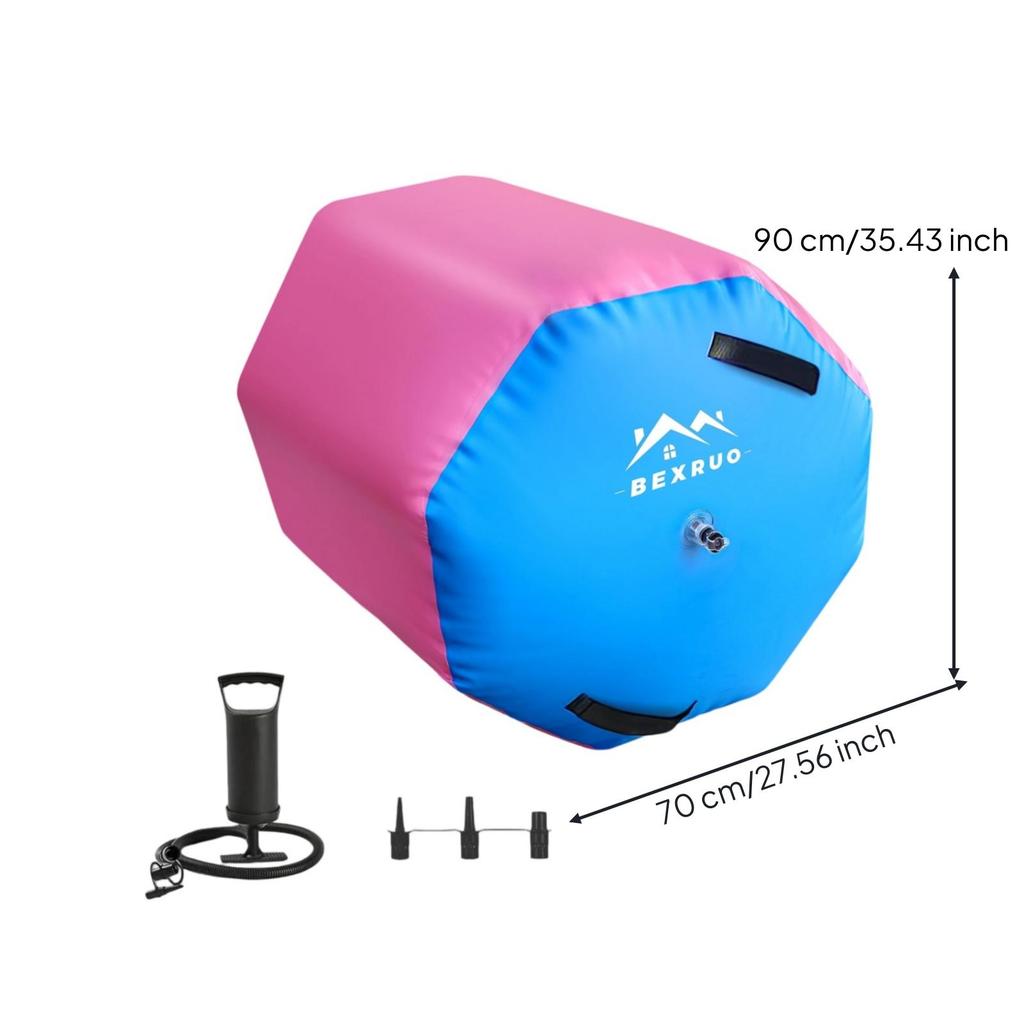 Inflatable Training Roll Gymnastics Machine Yoga Air Barrel for Practice Balance