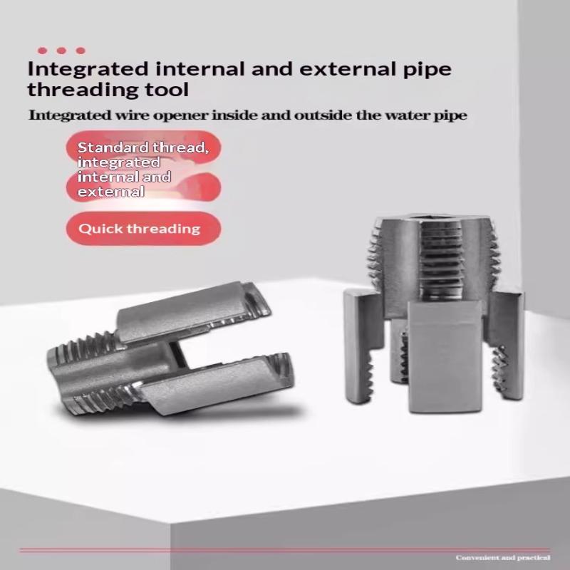 3Pcs Heavy-Duty Pvc/Plastic Pipe Threading Tool Kit 1/2" 3/4" 1" Male & Female Threads For Pvc Ppr Mpp Pipes