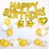 Iysoll Birthday Balloon Decoration Set Gold Happy Birthday Garland Confetti Balloons Party Celebration Unisex