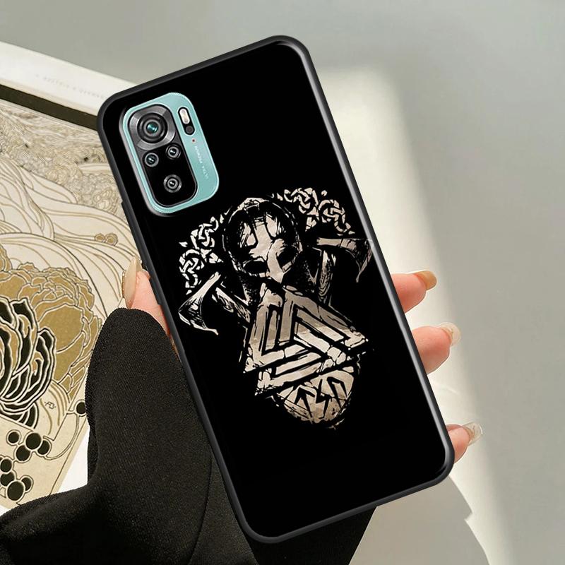 Viking nordic runes vegvisir pagan Fall Für Xiaomi Redmi Hinweis 11 Pro 7 8 9 10 Pro 10S Abdeckung für Redmi 10 9 9A 9C 9T Coque