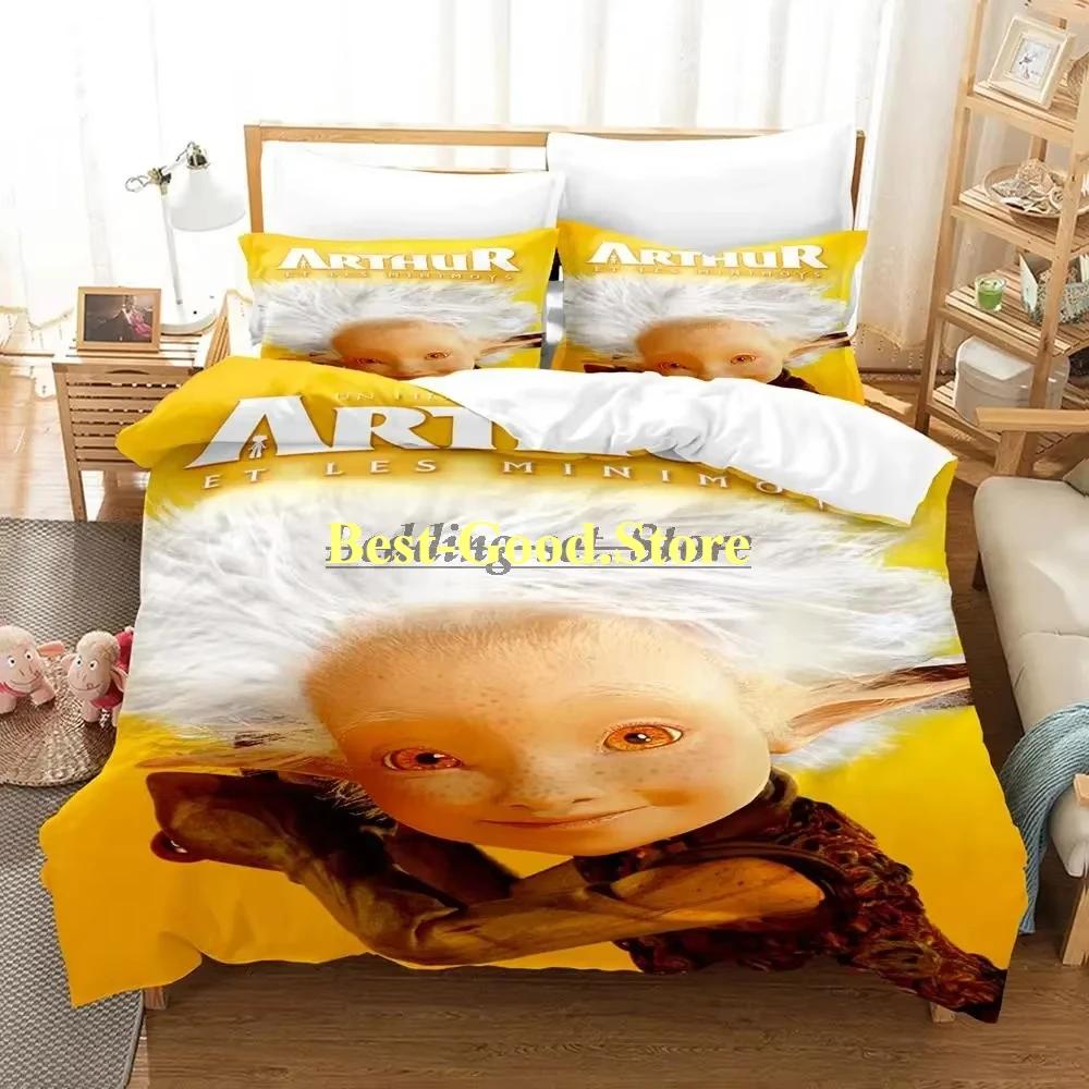 Arthur et les minimoys Set Singolo Matrimoniale Ful Quen King-Size Dimensioni Dimensioni Set Biancheria da Letto Aldult Camera da Letto Bambino Set Copripiumino Lenzuolo
