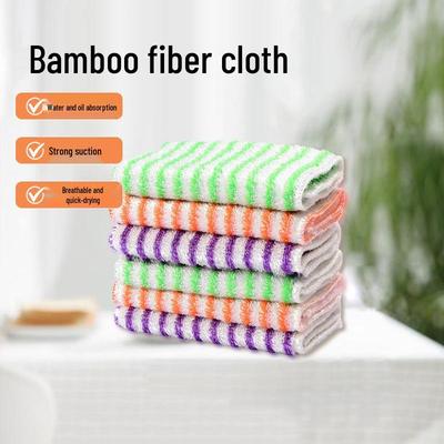 Pure Bamboo Fiber Non-Stick Dishcloth: Kitchen Cleaning and Stain-Removing Bamboo Charcoal Towel