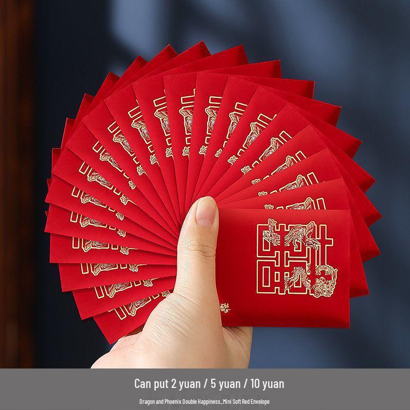 Wedding Red Envelopes for Door Blocking & Bride Pick-Up, Mini Creative Design for Good Luck
