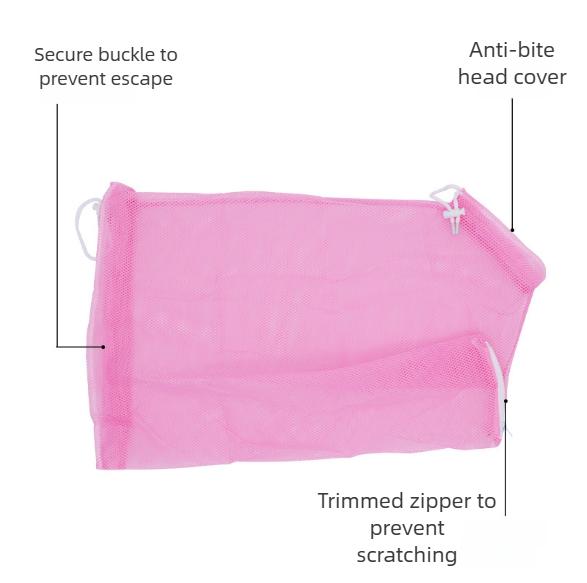 Cat Grooming Bag Mesh Wash Carrier for Bathing Nail Trimming Anti Scratching Restraint System Secure Stress Free Pet Care