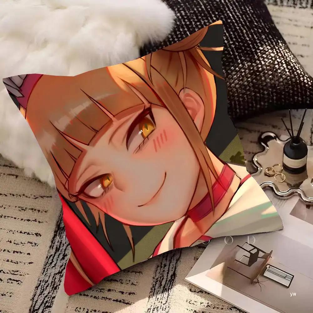 Anime My Hero Academia Himiko Toga Pillow Case Square Pillow Bedroom Sofa Leisure Comfort Cushion Home Decoration