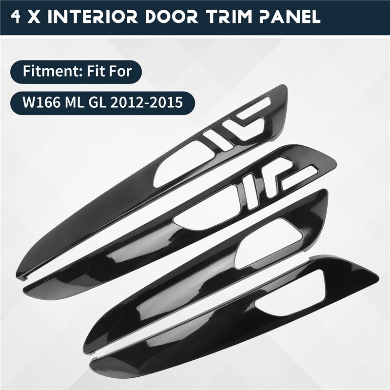 Copertura Pannello Maniglia Interna Porta Auto Nera Striscia Decorativa Parti Accessori Per Mercedes Benz W166 ML GL 2012-2015 GLS GLE 2016-2019