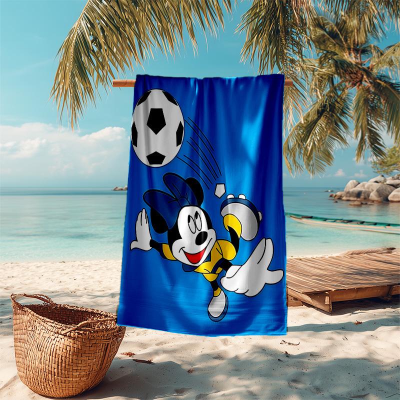1pc Mickey Mouse Soccer Action Microfiber Beach Towels Quick Dry Towel Sand Beach Towels Pool for Travel Swim Pool. S07210119