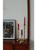 Black Wrought Iron Retro Candlestick Ornament for Christmas, Halloween, Weddings