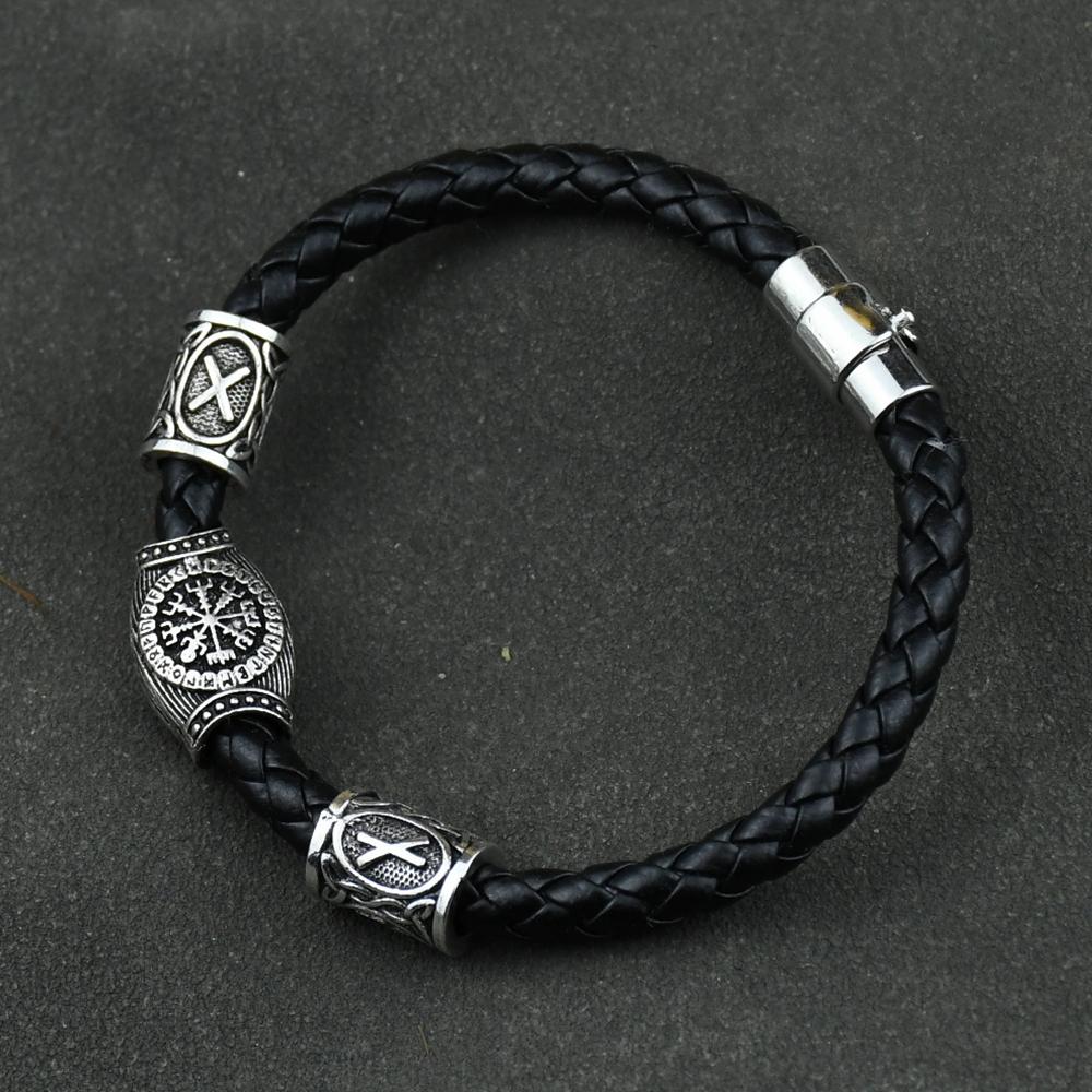 Vikings Accessories Runic Runes Beads Diy Jewelry Mens Womens Viking Bracelet Decoration Bangles With Charms Beads
