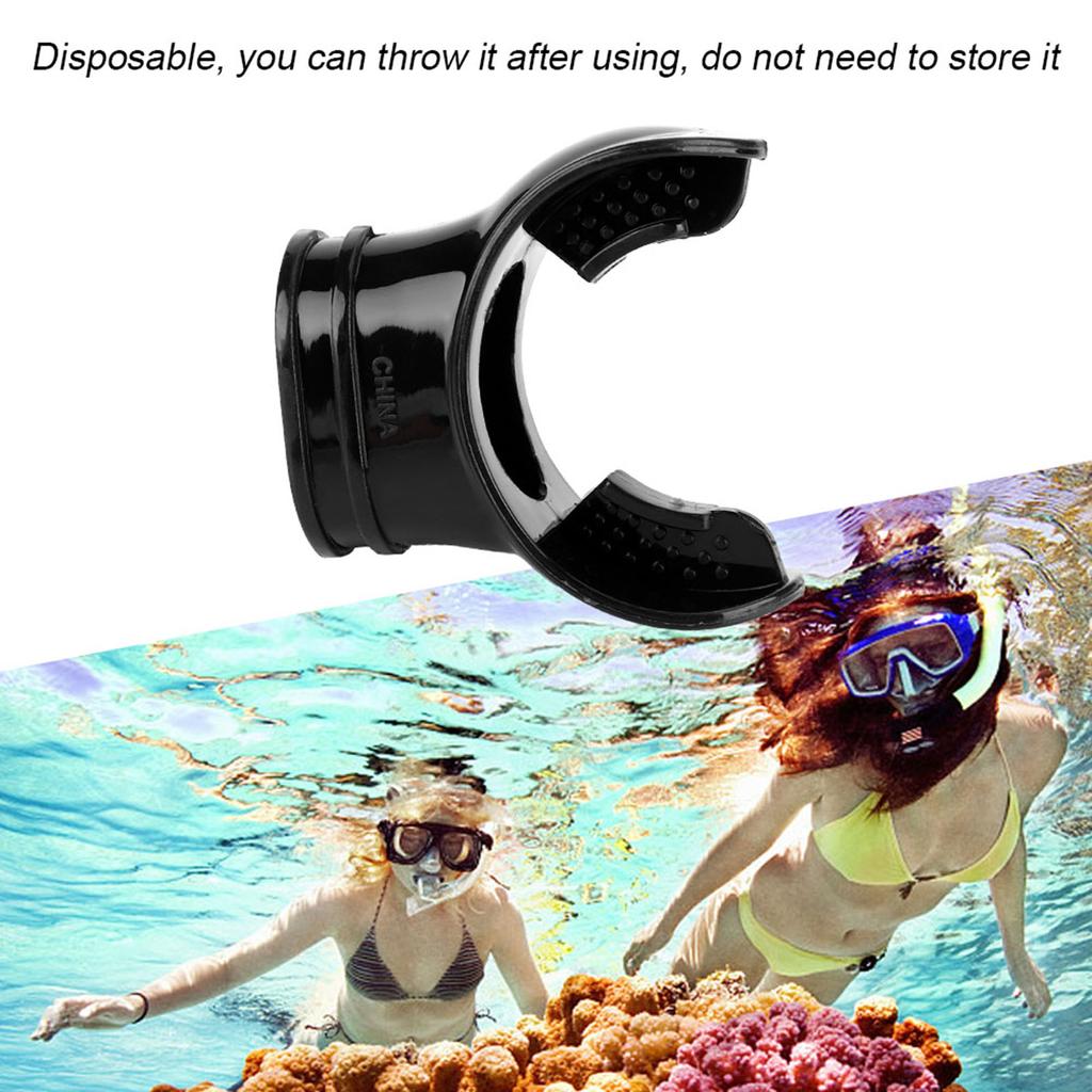 Disposable Transparent Silicon Professional   Diving Standard Bite Mouthpiece (Transparent)