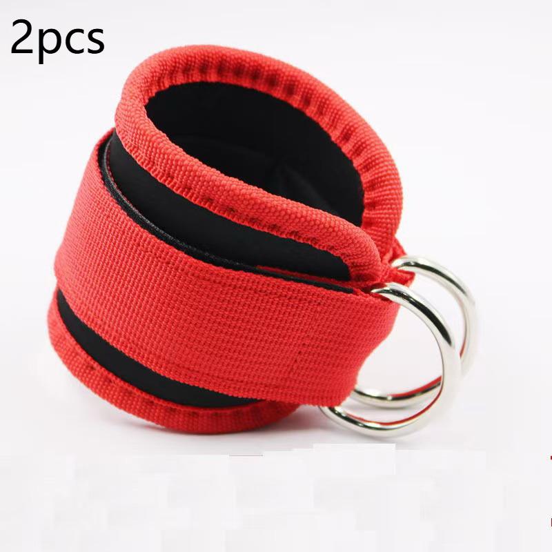 Double Cable Adjustable Ankle Straps Universal Size Padded Cuffs for Gym Home Leg Glute Workout for Adults