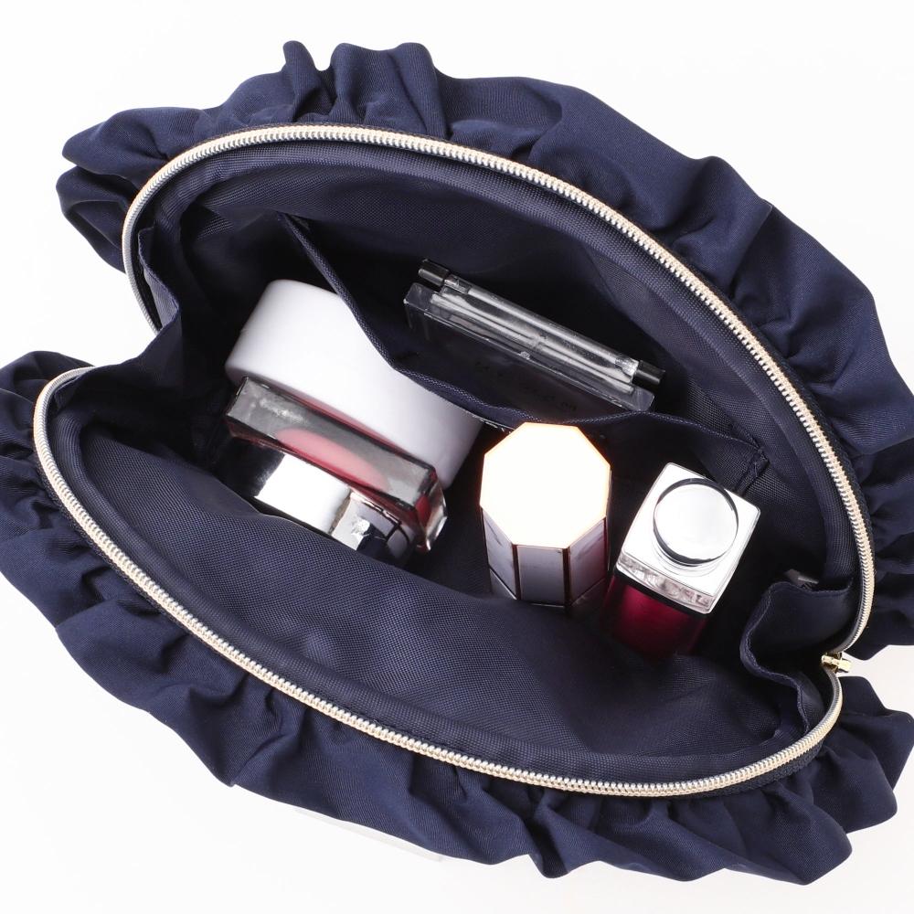 Franc Franc Japan [ec Limited Outlet Item] Frill Round Pouch Navy