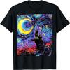 Haunted House Starry Night Spooky Dracula Castle Art by Aja T-Shirt