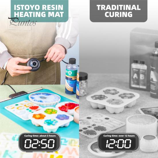 1 sett harpiksform varmepute harpiks håndverksherdeverktøy for enkel og raskt tørkende epoksyharpikstørker med tidsjustering for epoksyformharpiks