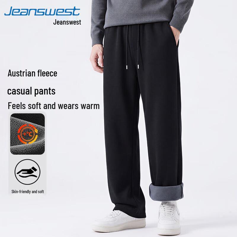 

Jeanswest Men s Winter Fleece-Lined Straight-Leg Pants L