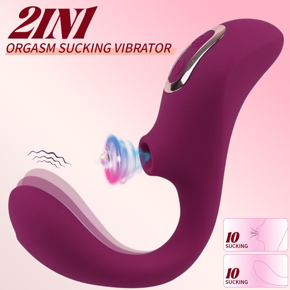Sucking Vibrator G Spot Vibrator Dildo Clitoral Sucker for Women Clitoris Suction Nipple Oral Vacuum Suction Sex Toys for Adult