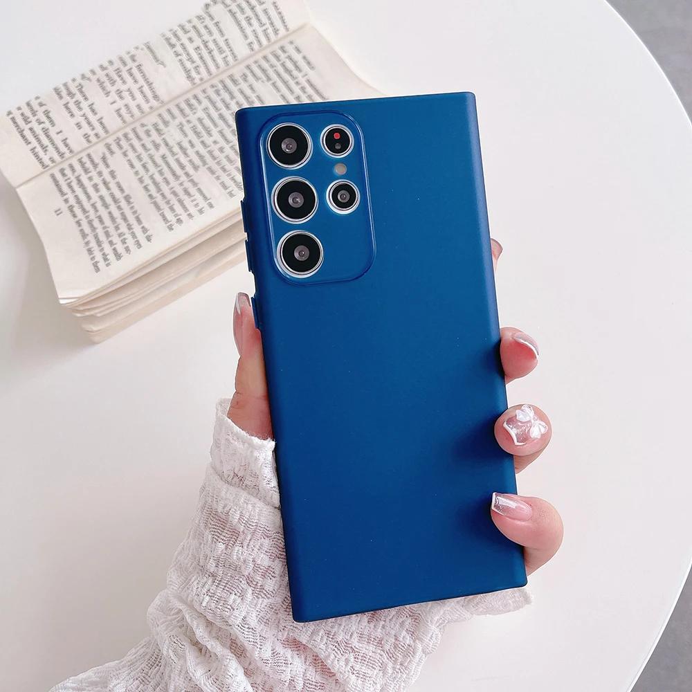 

0.3mm Ultra Thin Silicone Soft Case For Samsung Galaxy S25 S24 Ultra S23 S22 S21 Plus Note 20 A52 A53 Matte Transparent Cover S23