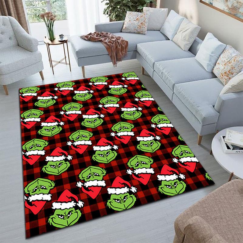 Christmas Gift Comedy Movie How the Grinch Stole Christmas carpet home living room decoration table and chairs anti slip door mat carpet A4