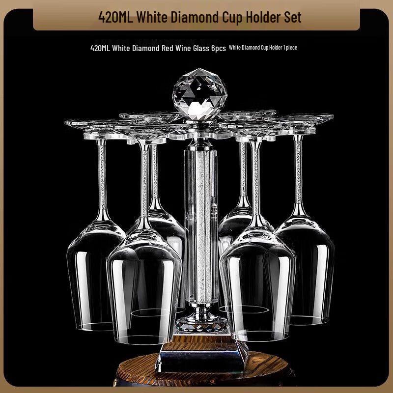 

Qiu Qiao European Crystal Wine Glass Set with Rotating Decanter