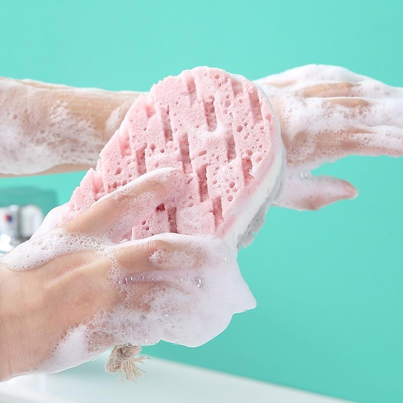 Colorful Three-layer Sponge Bath Scrub Thickened for Adults Can Be Hung for Bathing Foaming Bath Towel Bath Sponge