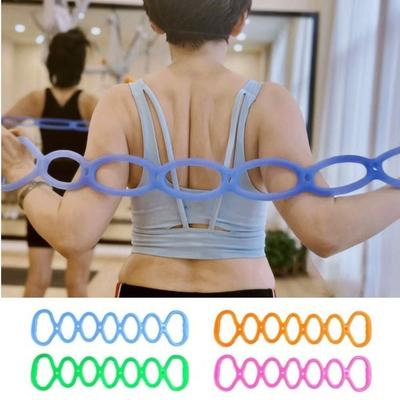Flexible Yoga Stretch Band 7 Ring Silicone Elastic Stretcher Pull Up Assist Band  Arm Exercise