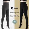 Nagy méretű, magas derekú, polár béléses fekete leggings nőknek - Meleg, karcsúsító, sűrített, alkalmas őszi/téli viseletre (200 fontig).