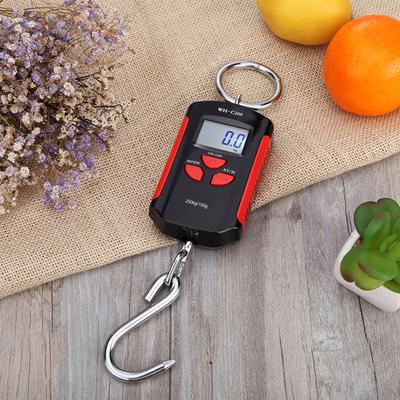 Bilancia sospesa digitale Bilancia da gru portatile da 200 kg/440 libbre Bilancia con gancio in acciaio con retroilluminazione LCD per azienda agricola