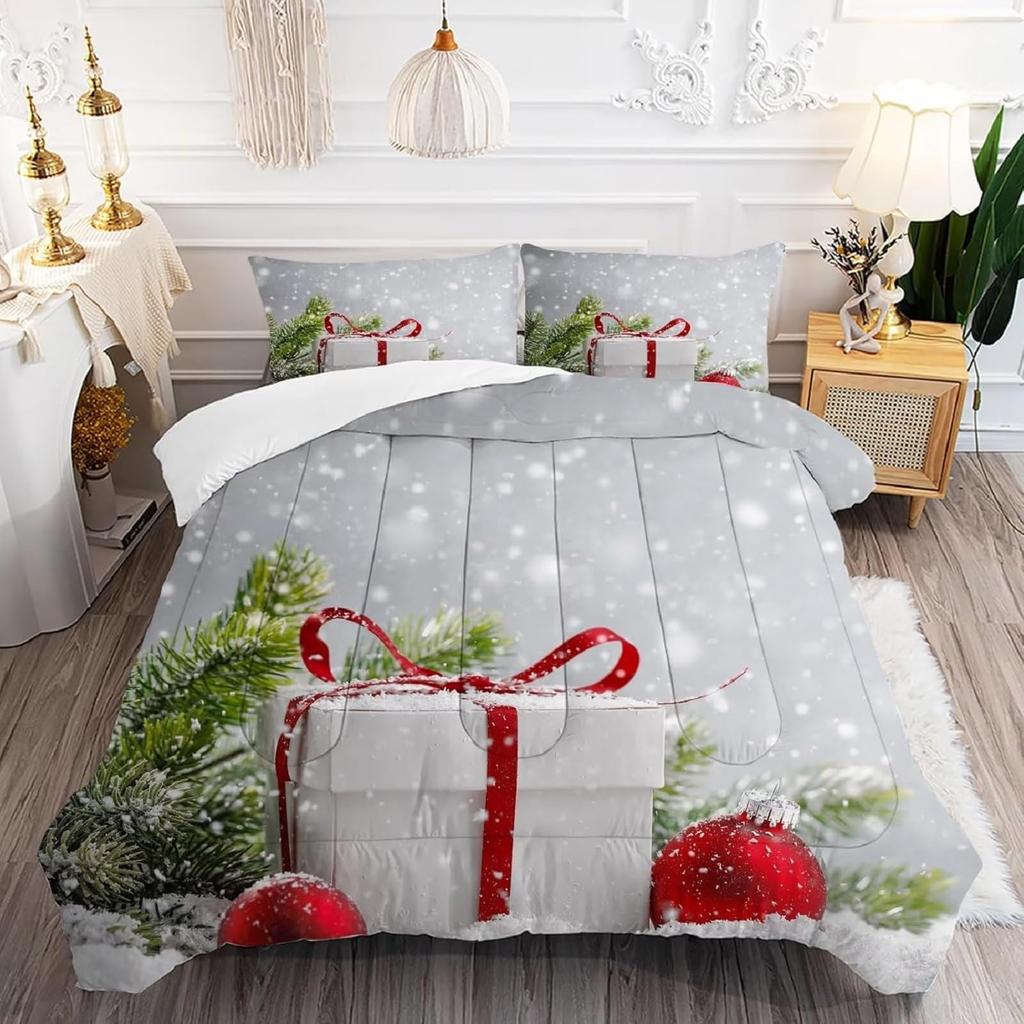 Comforter Christmas Xmas Tree Queen Size Soft Comfortable And Warm Printed For Boys And Girls Room Decoration