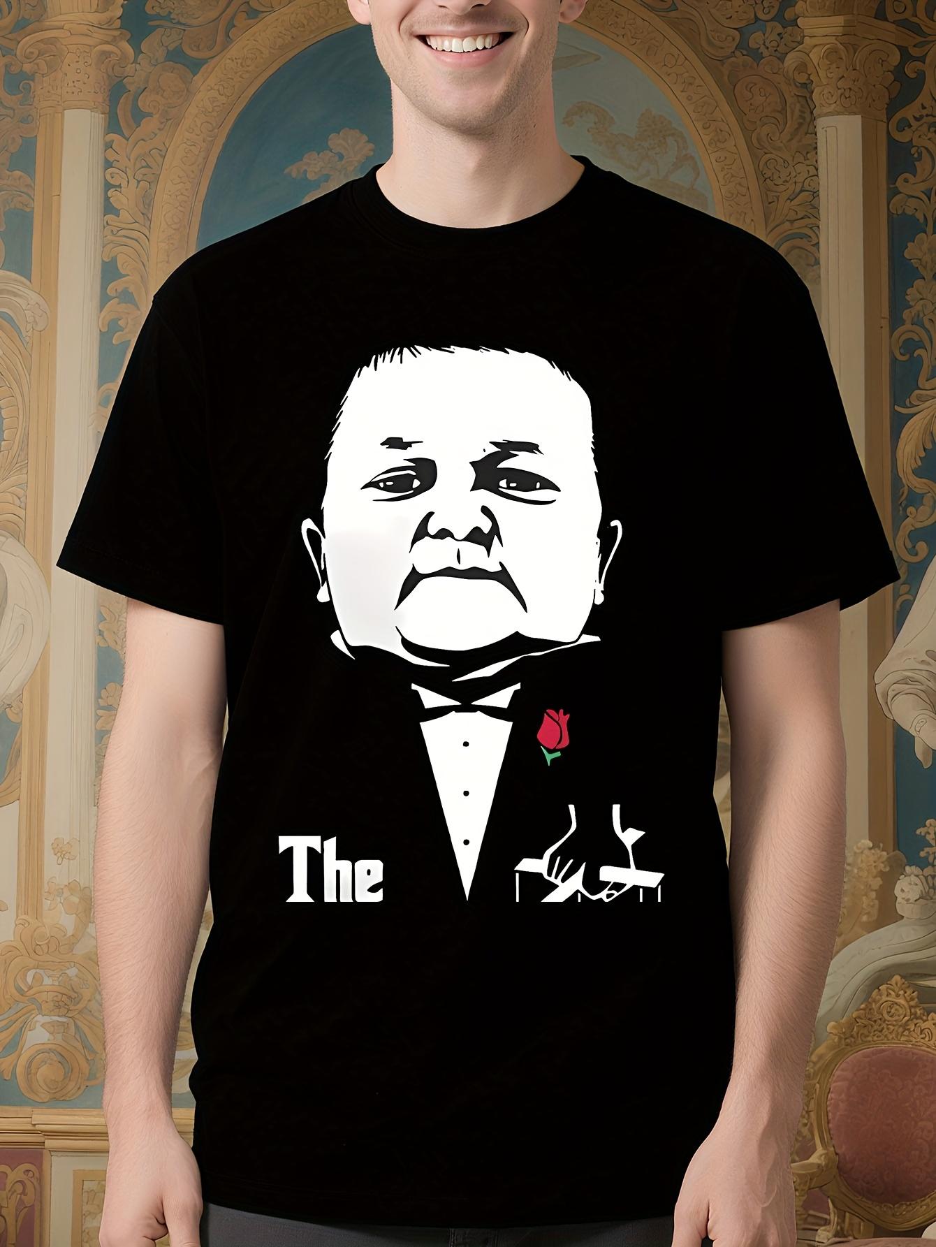 Funny Hasbulla Godfather Tshirt - Black Tee with Formal S... S